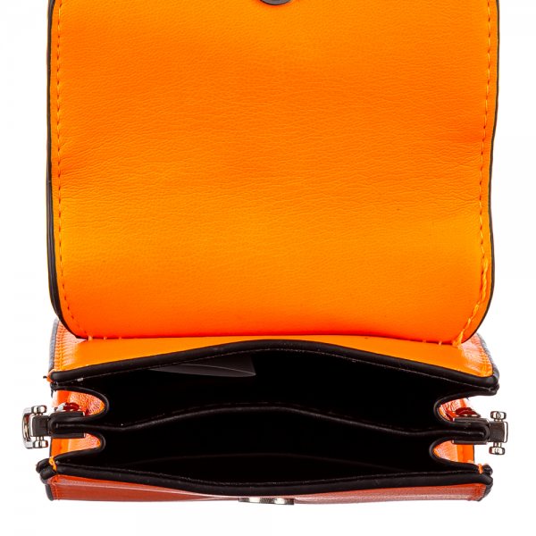 Γυναικεία τσάντα Fripa πορτοκάλι νέον, 6 - Kalapod.gr